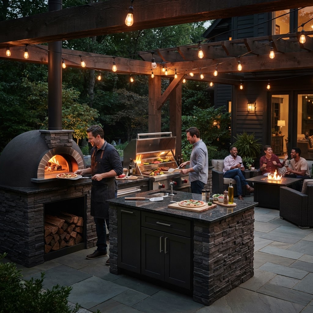Wood-fired pizza oven