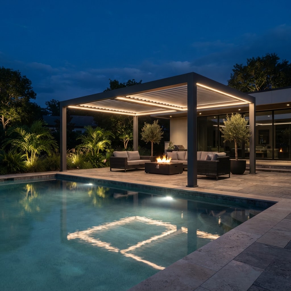 Poolside LED Canopy