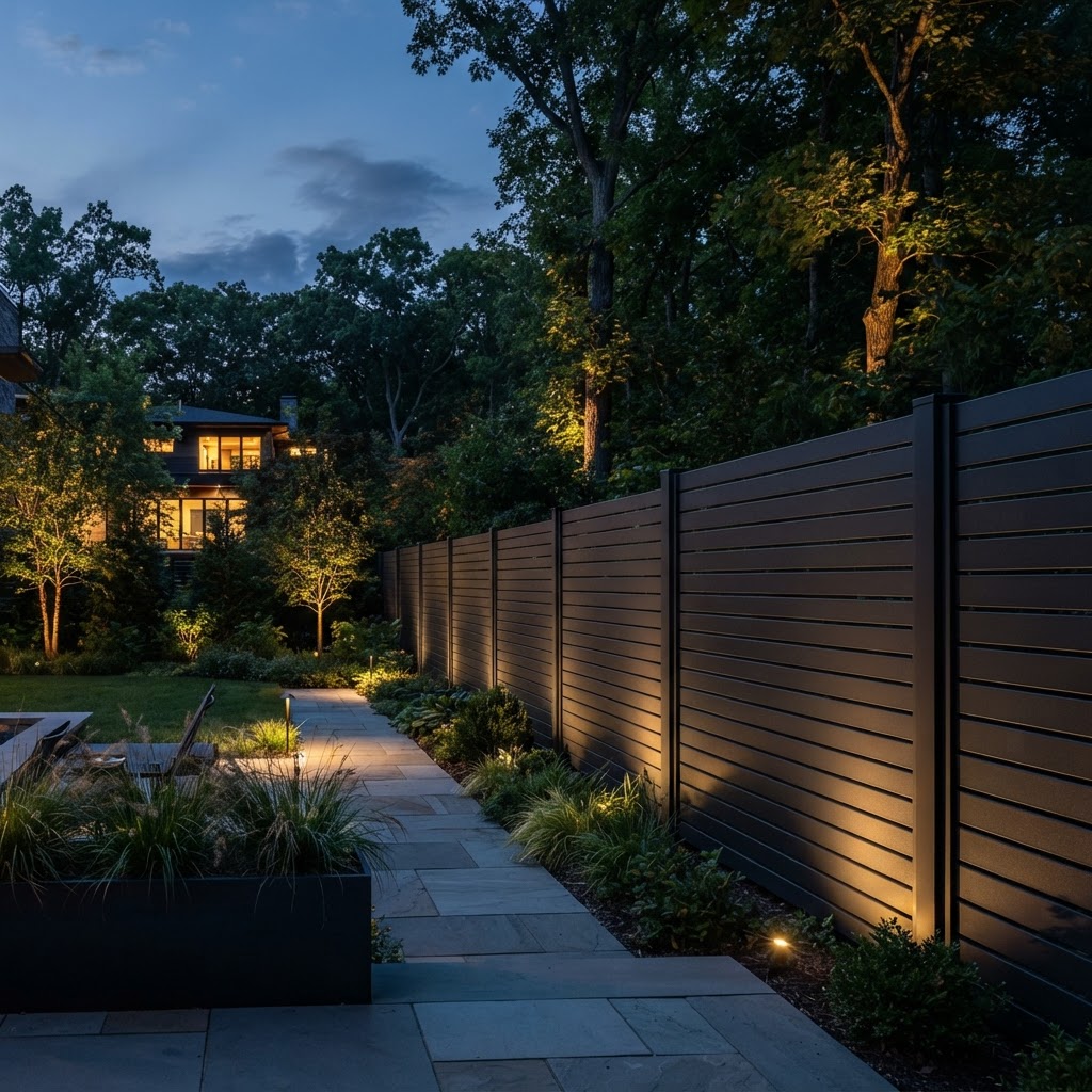 Modern Steel Panel Fence