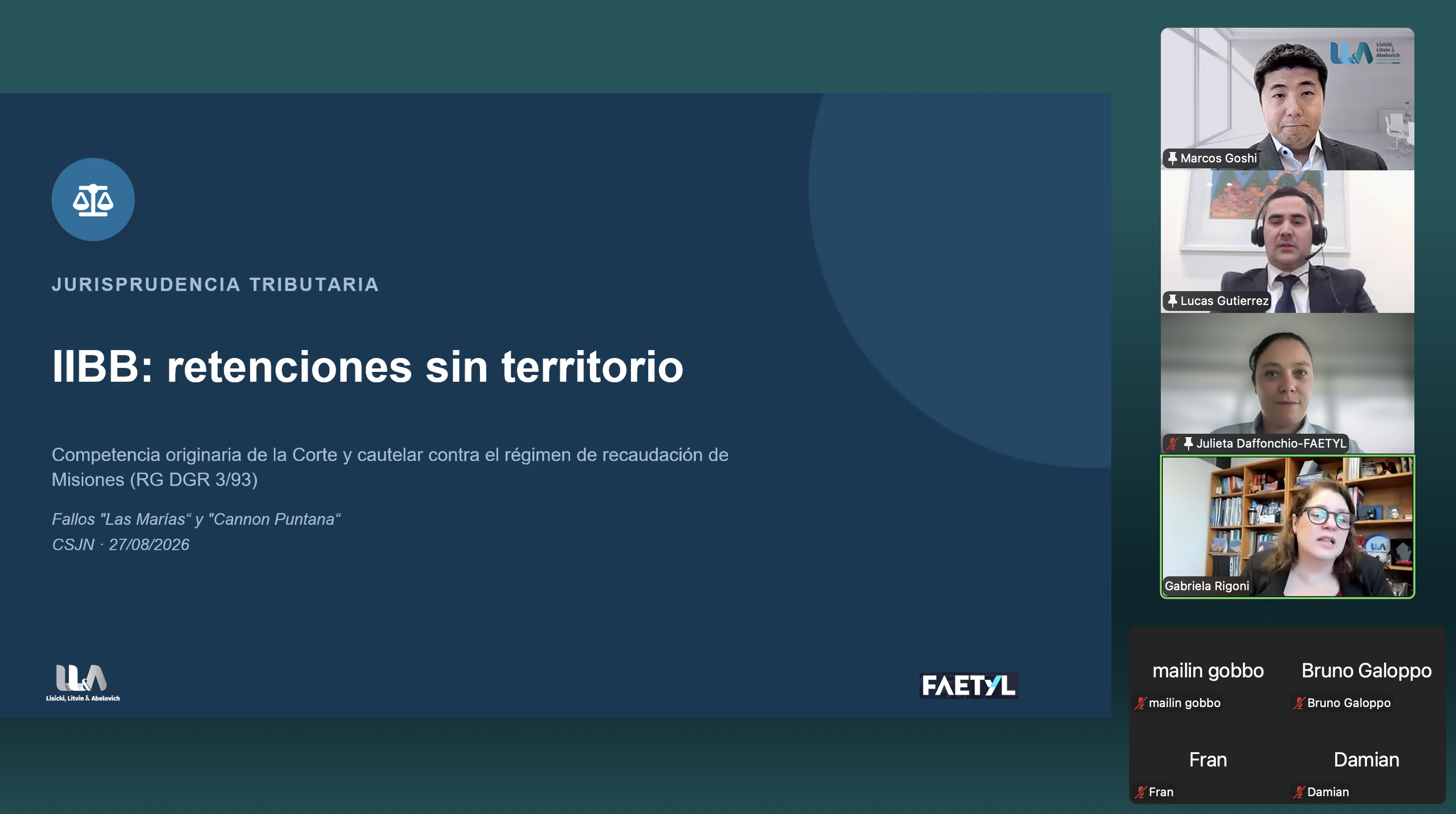 Charla sobre planificación fiscal y novedades tributarias