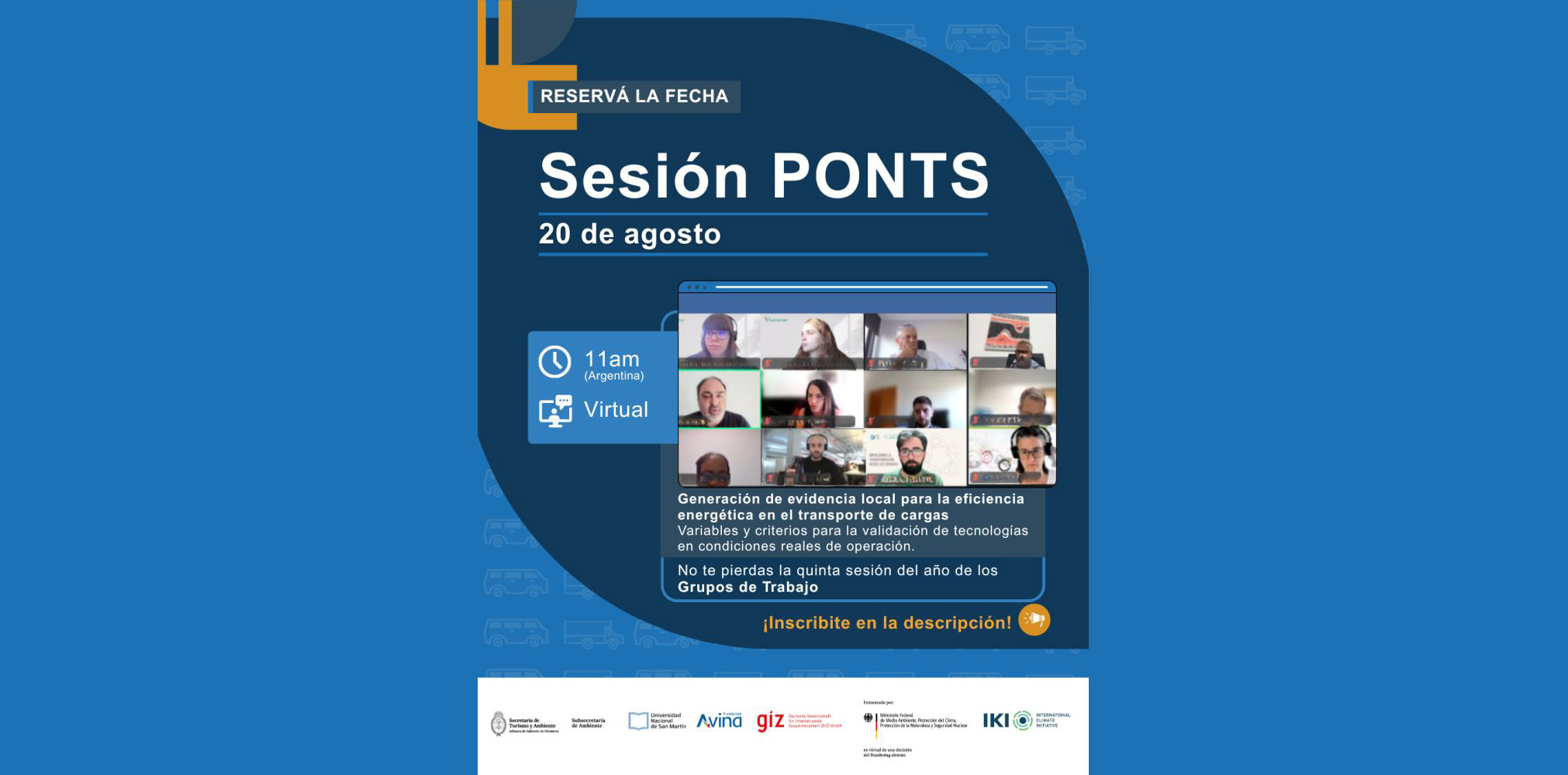 Sesión PONTS: Generación de evidencia local para la eficiencia energética en el transporte de cargas