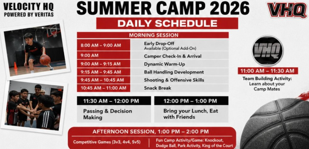 Summer Camp 2026 Daily Schedule