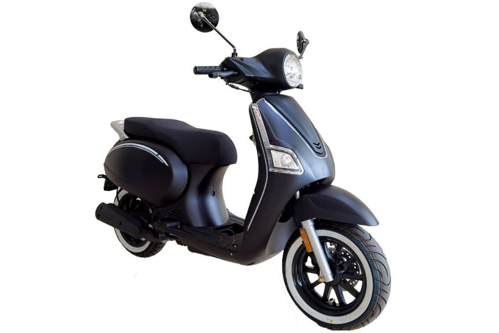 Milan 50 — Black - John - 50cc moped hire Maroochydore