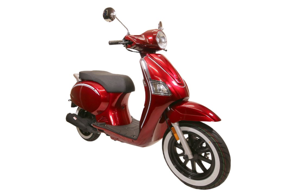 Milan 50 — Red - Ringo - 50cc moped hire Maroochydore