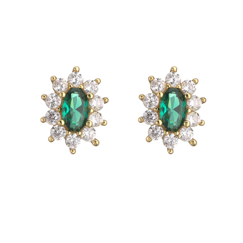 Micro-Pave Zircon Floral Stud Earrings for Women - Elegant Flower Halo Jewelry 6