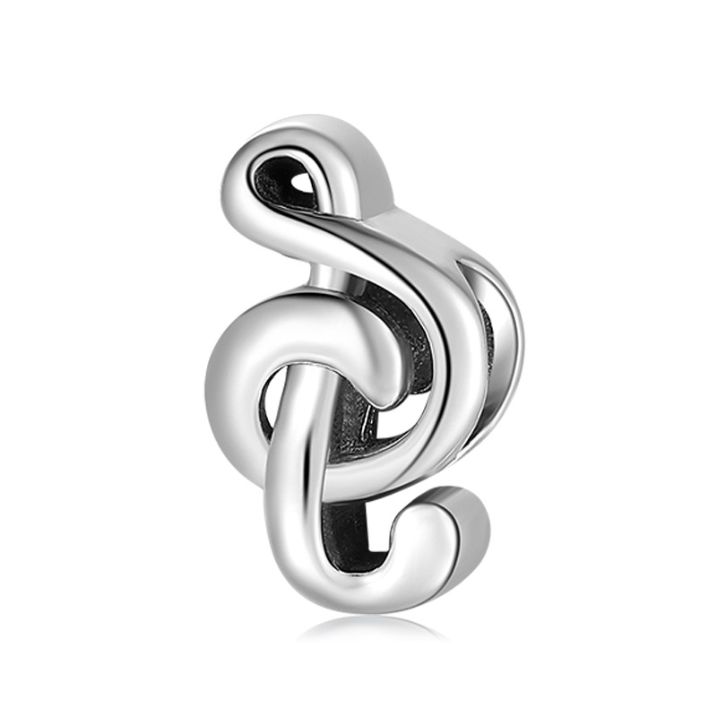 Musical Note Treble Clef Bead Charm S925 Sterling Silver Dangle for DIY Bracelet — Charms | MAOLE Fine Jewelry