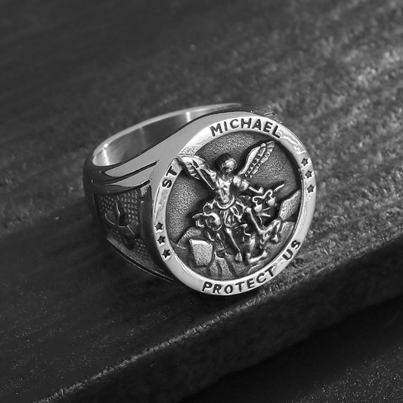 St. Michael Protect Us Ring — view 4
