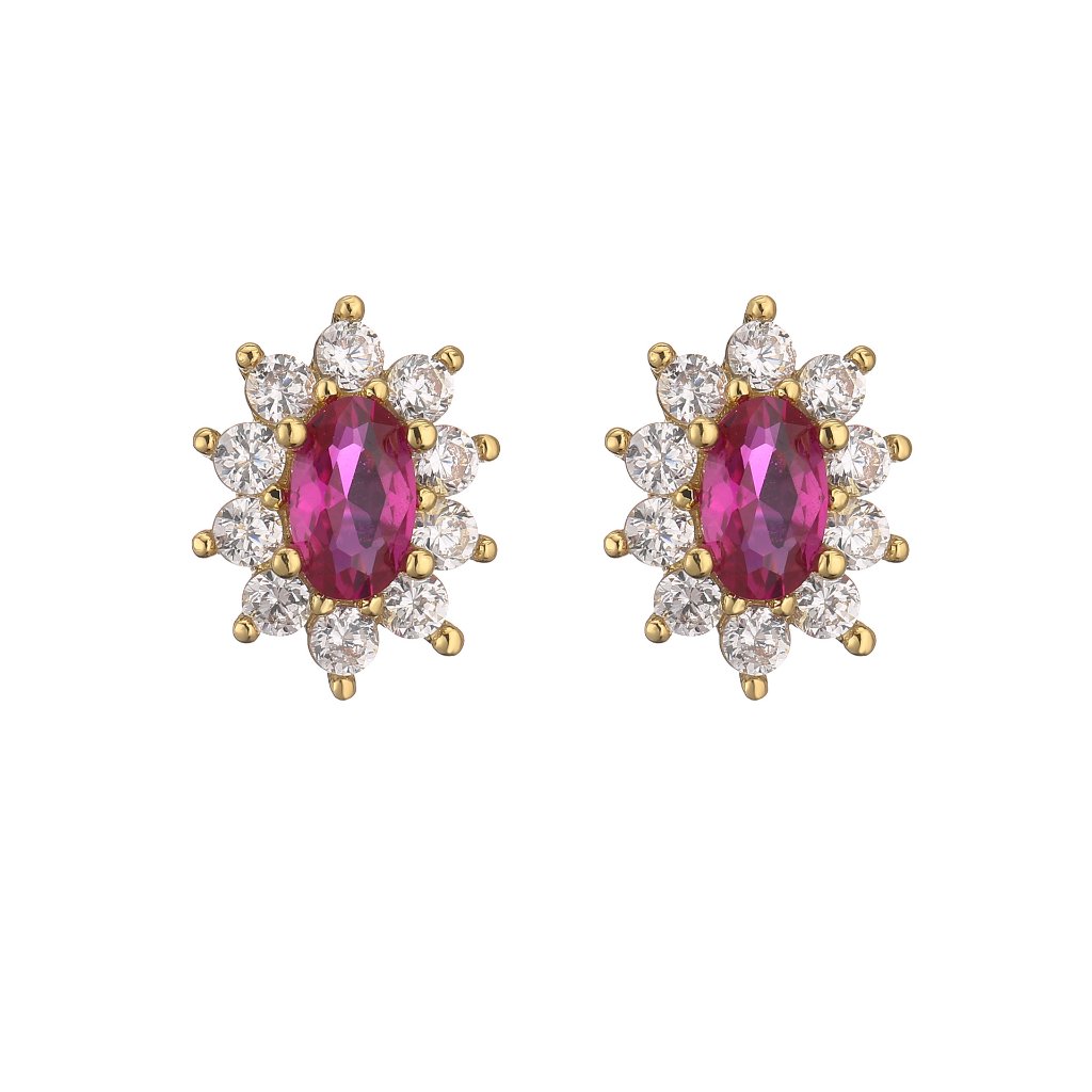 Micro-Pave Zircon Floral Stud Earrings for Women - Elegant Flower Halo Jewelry 5