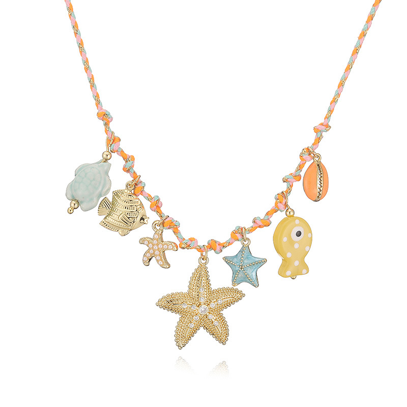 Sweet Dopamine Ocean-Themed Charm Necklace (Seashells, Starfish, Conch, Tropical Fish, Sea Turtle) — Charms | MAOLE Fine Jewelry