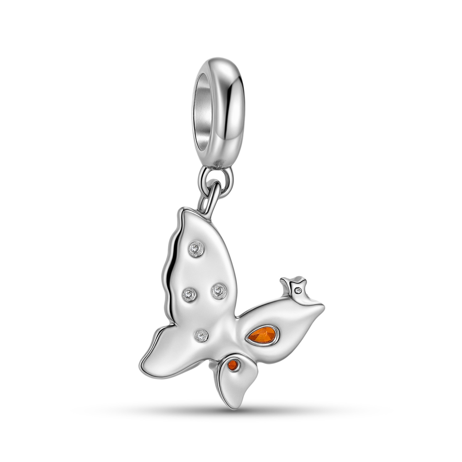Blue Gradient Butterfly Charm - 925 Sterling Silver Cubic Zirconia Pendant 4