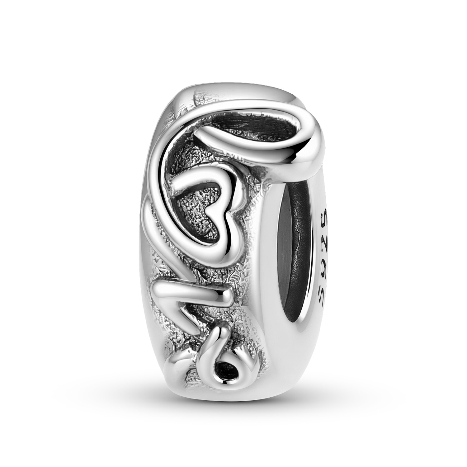 S925 Sterling Silver LOVE Heart Letter Spacer Charm - Bracelet Bead — Charms | MAOLE Fine Jewelry