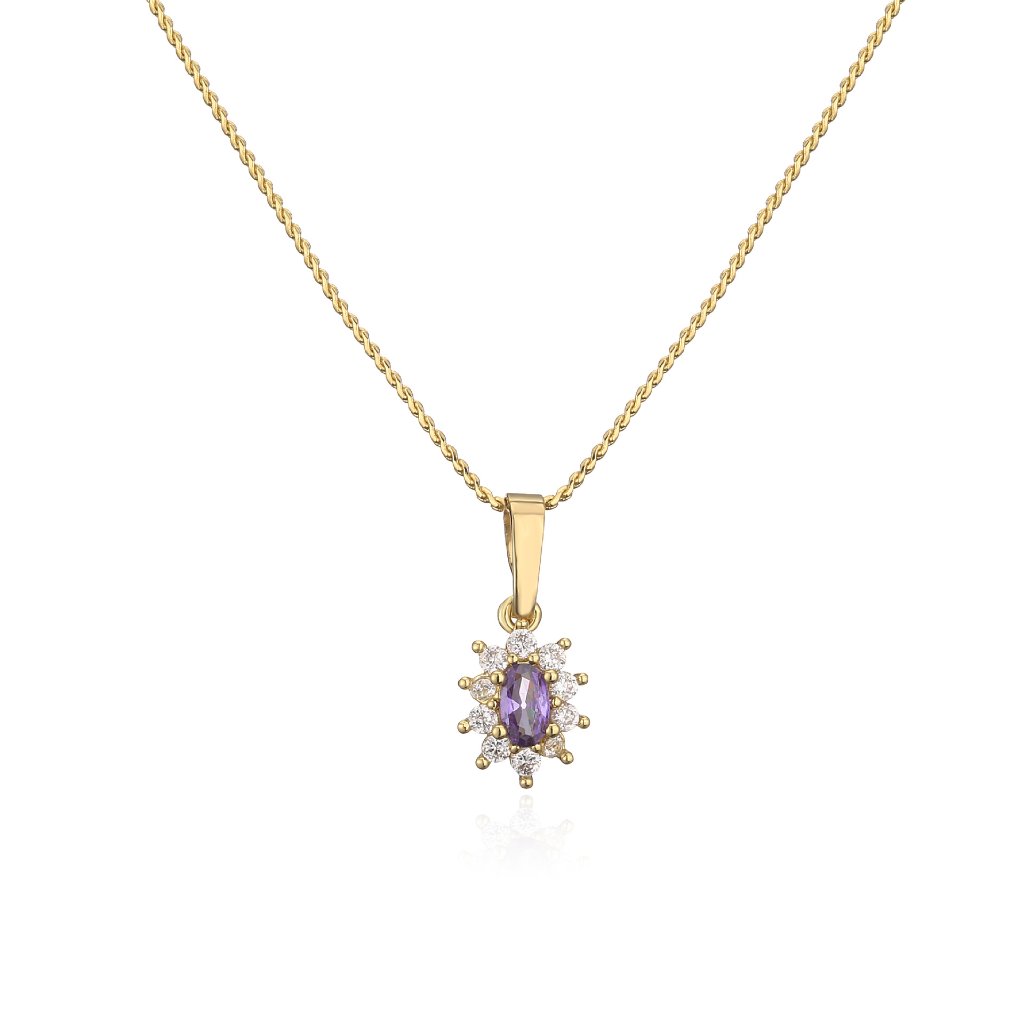 Micro-Pave Zircon Floral Pendant Necklace for Women - Elegant Flower Halo Jewelry 3