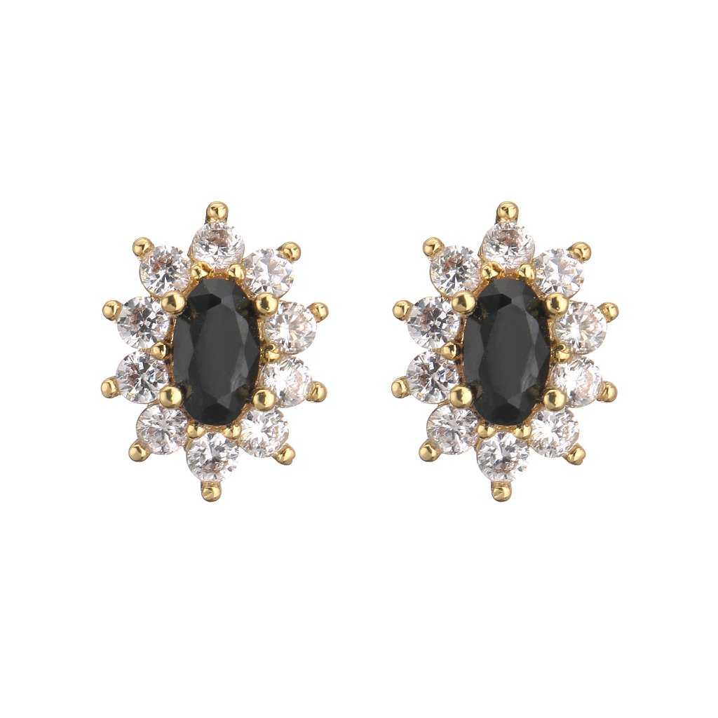 Micro-Pave Zircon Floral Stud Earrings for Women - Elegant Flower Halo Jewelry 3