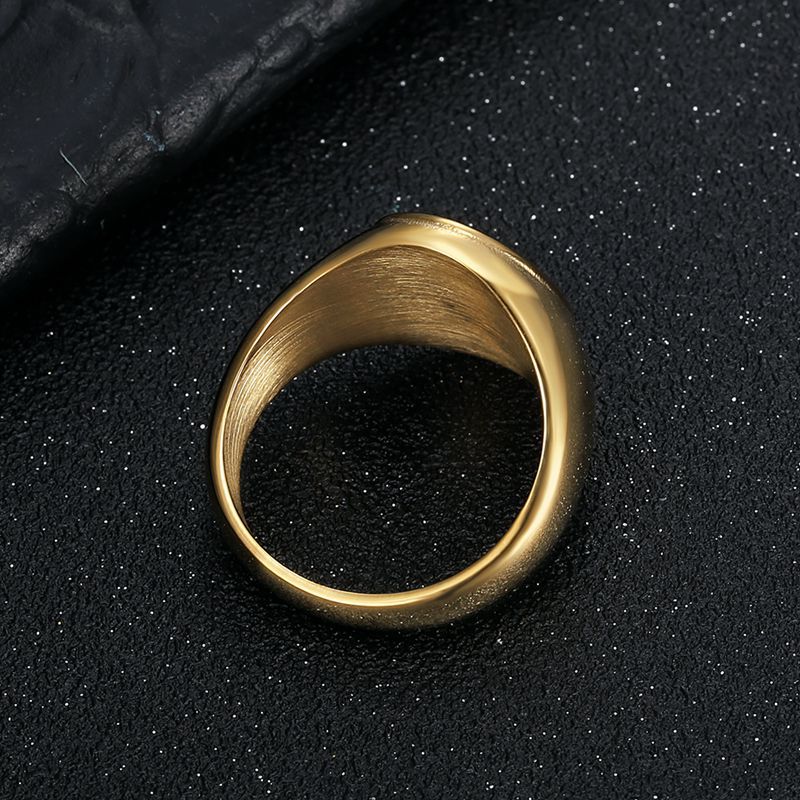 Freemason Square and Compass Gold Signet Ring — view 3