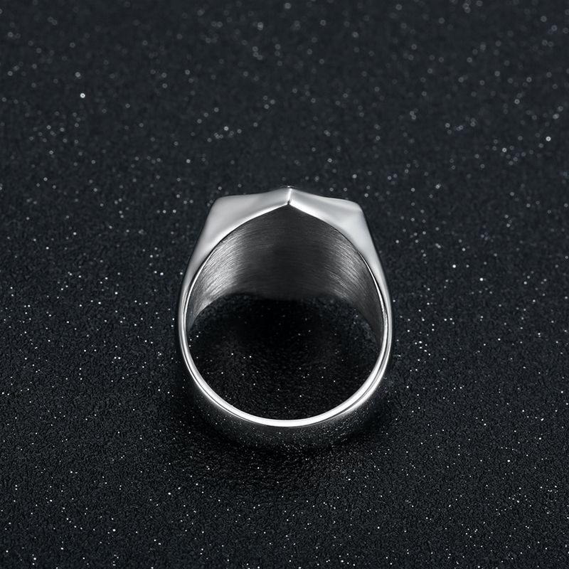 Steel Templar Knight Crusader Signet Ring — view 4