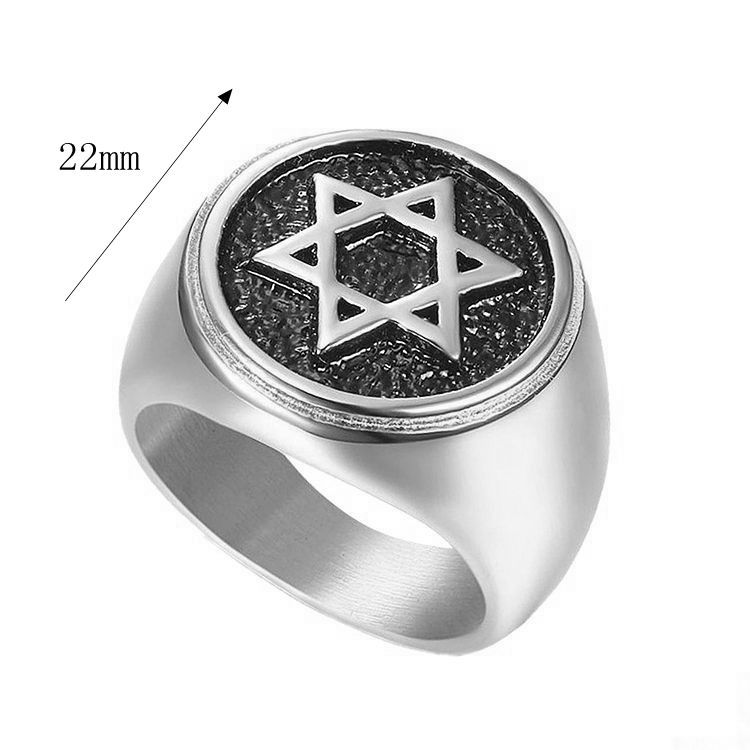 Steel Star of David Signet Ring — Rings | MAOLE Fine Jewelry