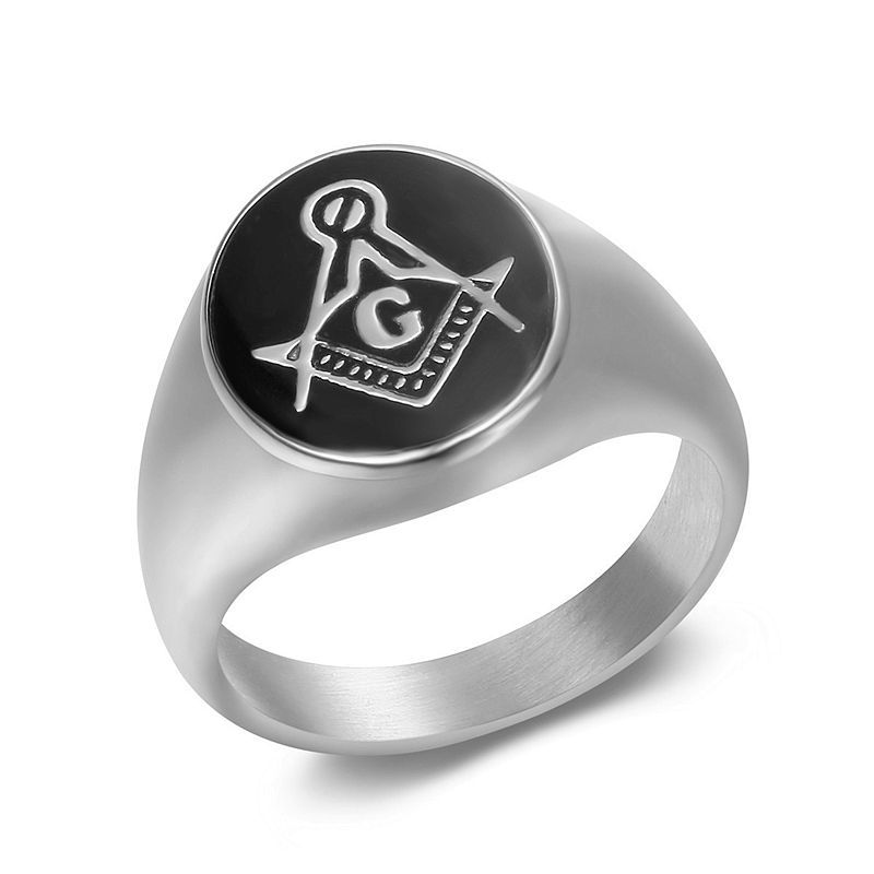 Freemason Square and Compass Signet Ring — Rings | MAOLE Fine Jewelry