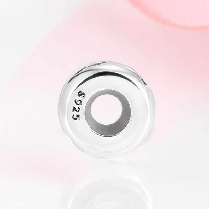 S925 Sterling Silver Spacer Bead Charm with Zircon – 7 Styles for Bracelet — view 2