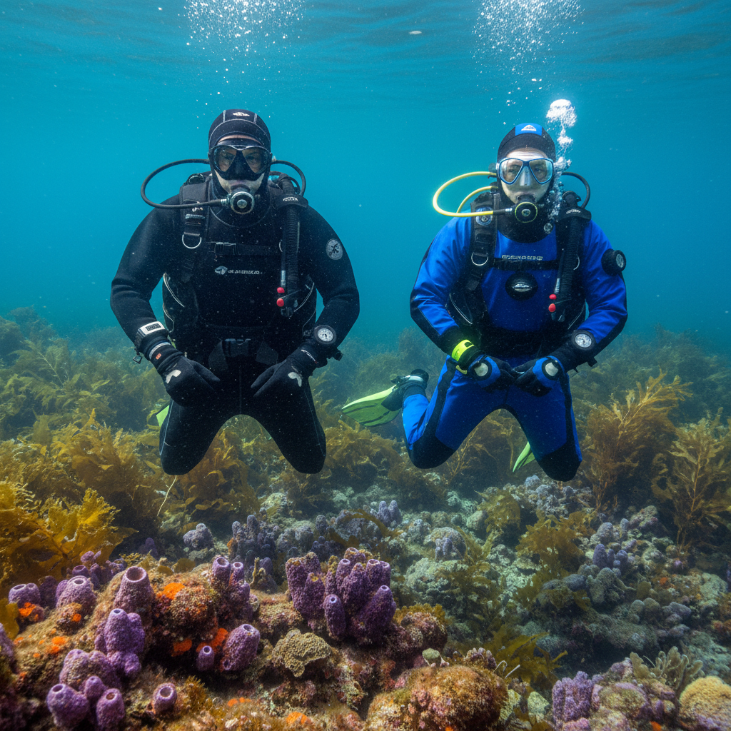 Drysuit or Wetsuit? How to Choose the Right Thermal Protection for Cold-Water Scuba