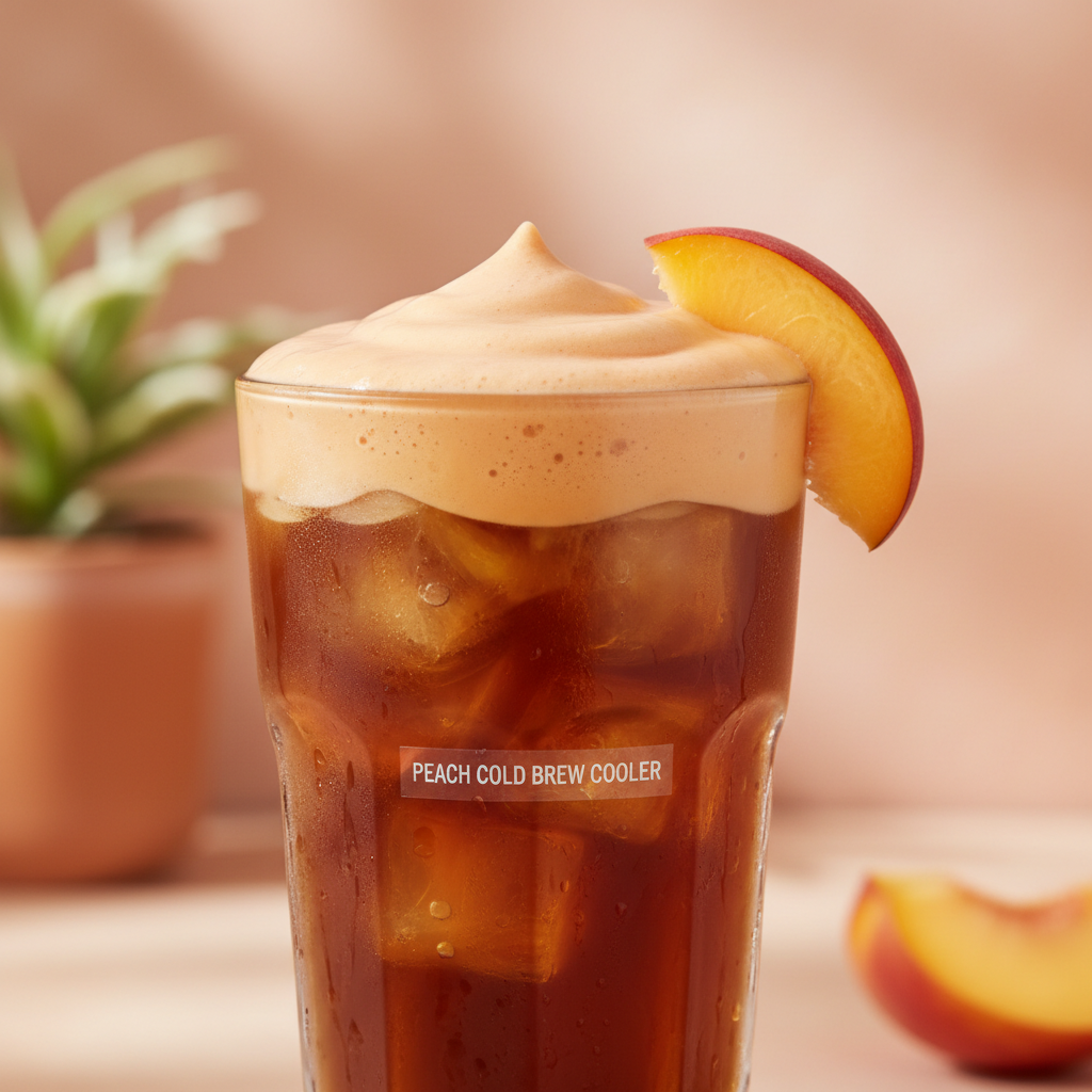Peach Cold Brew Cooler