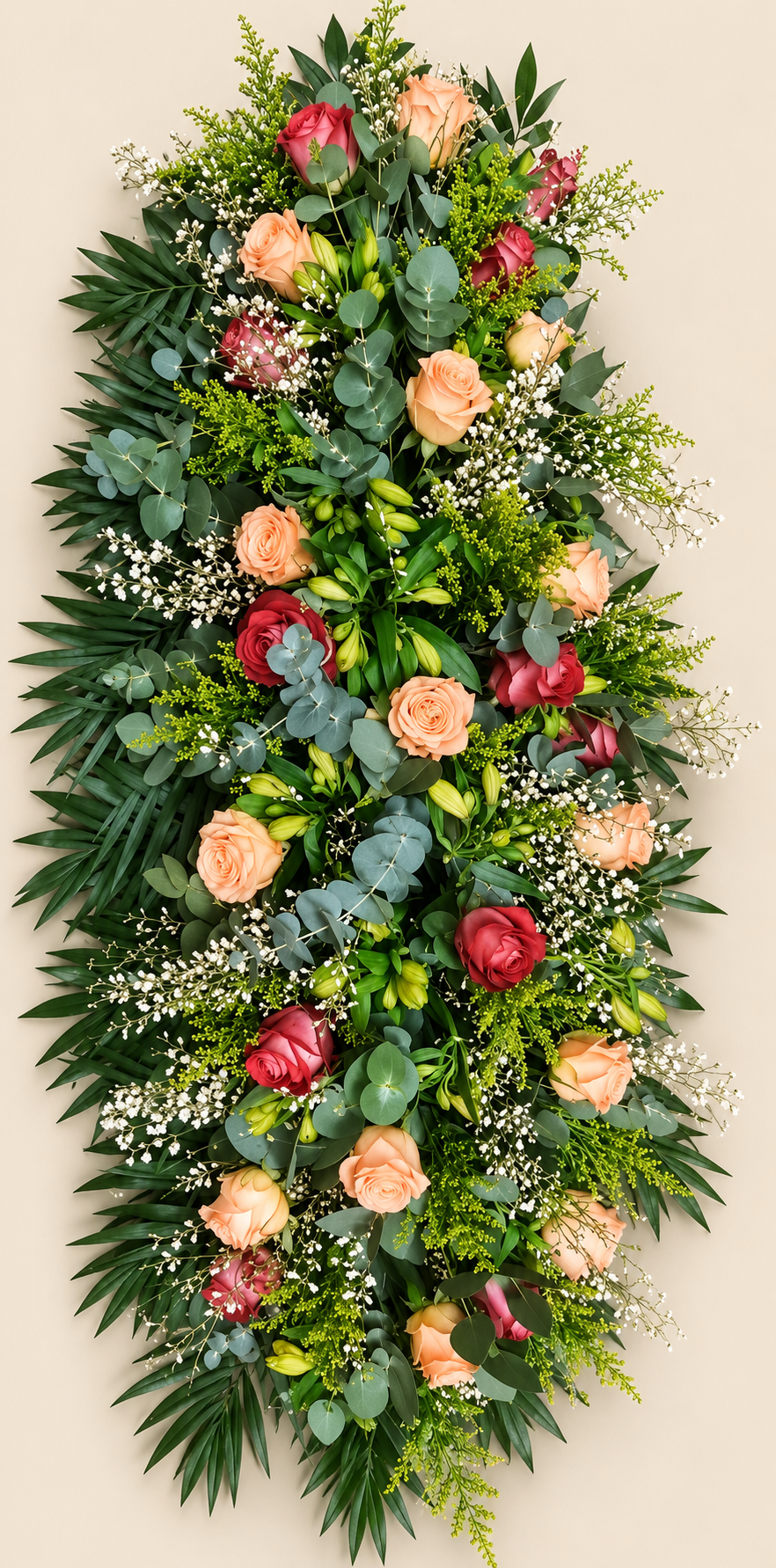 DESSUS DE CERCUEIL CHAMPETRE