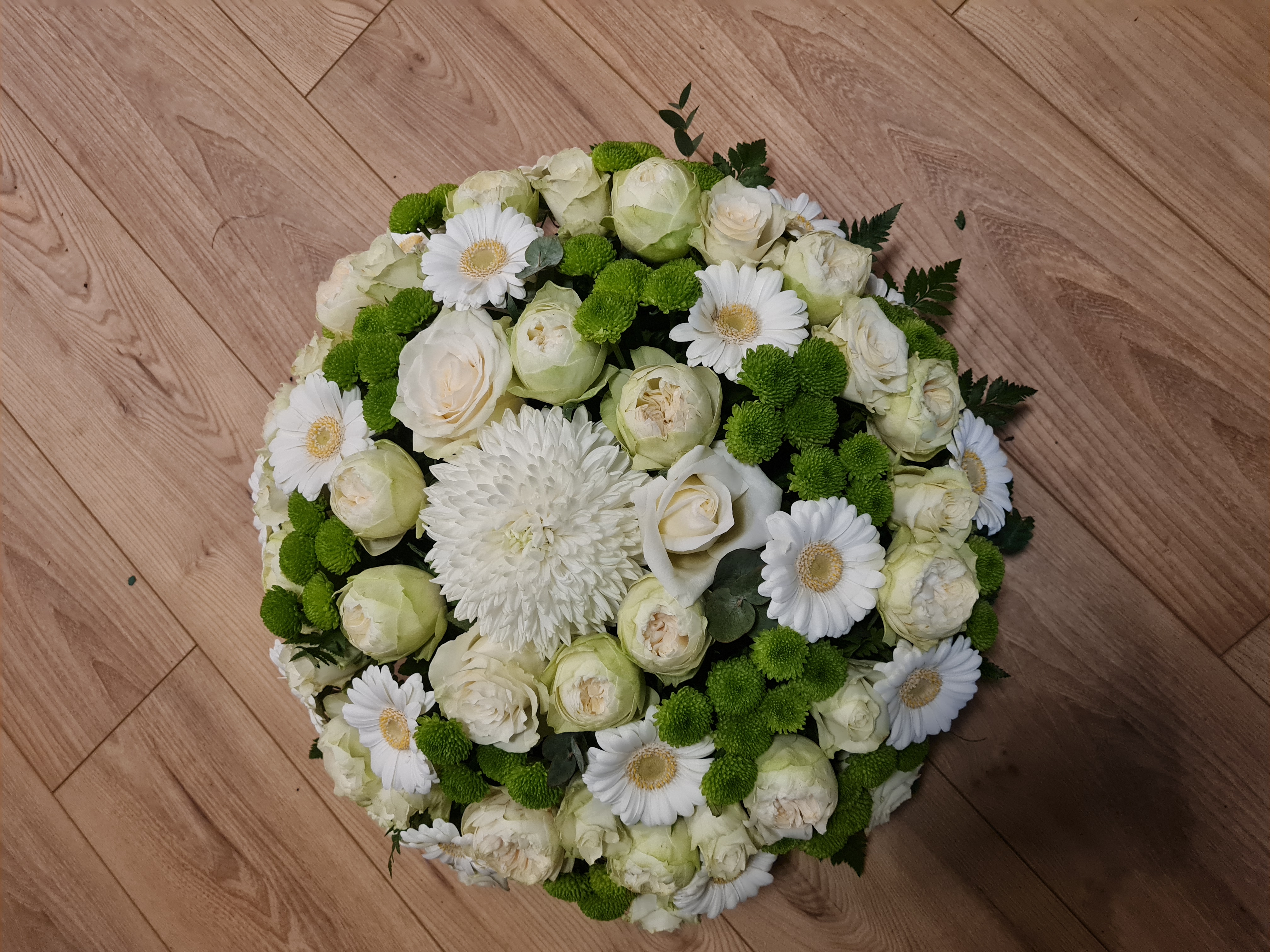 en blanc et vert