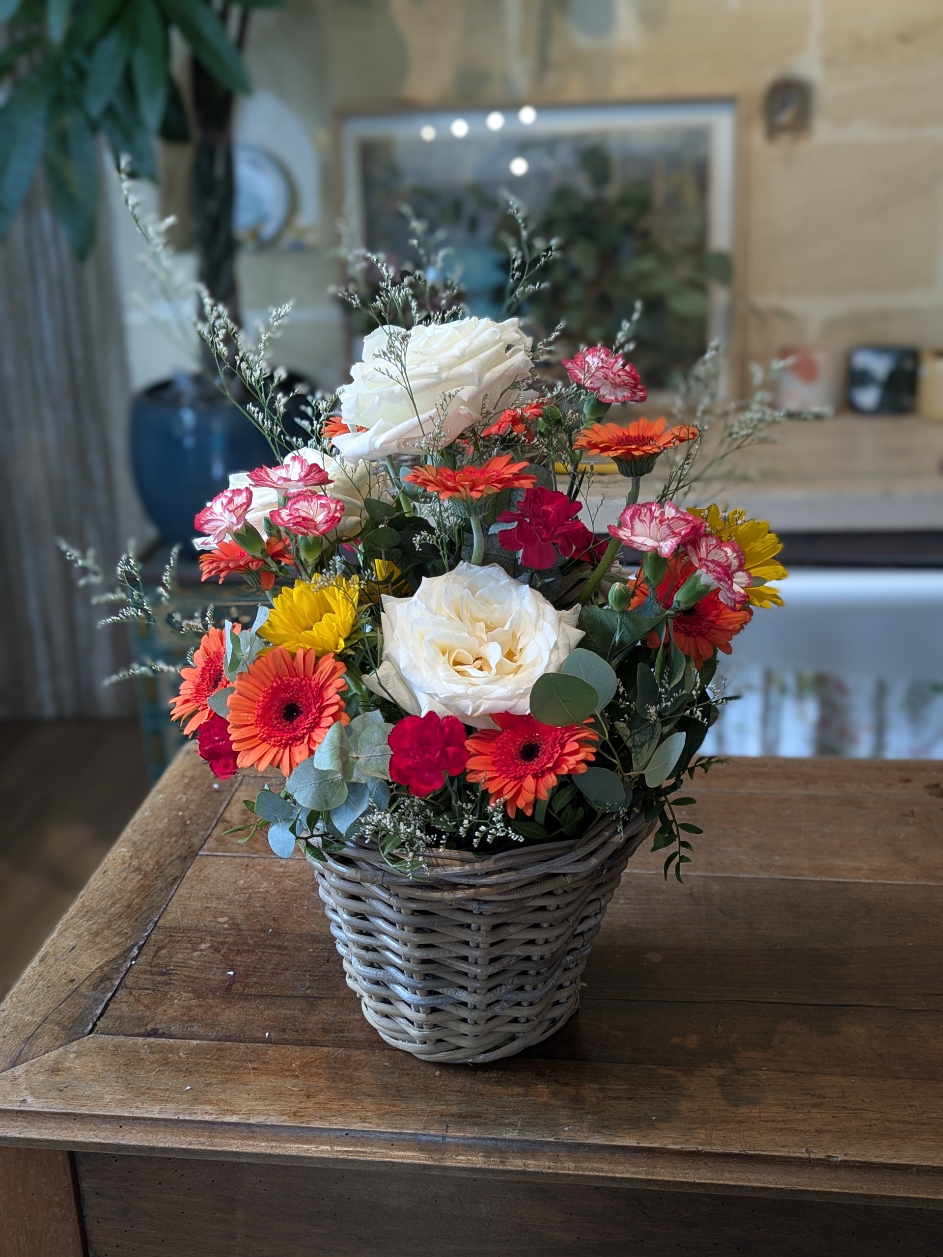 Panier fleuri