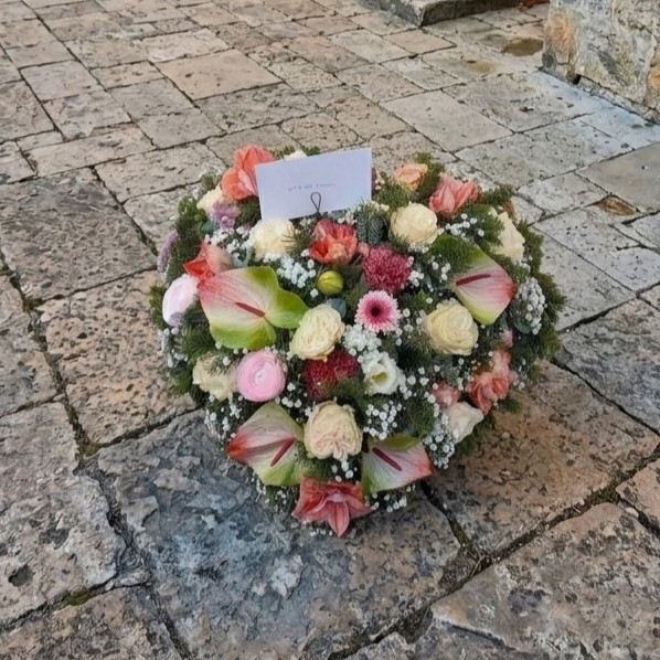 coeur sur mesure (taille, fleurs et couleurs)
