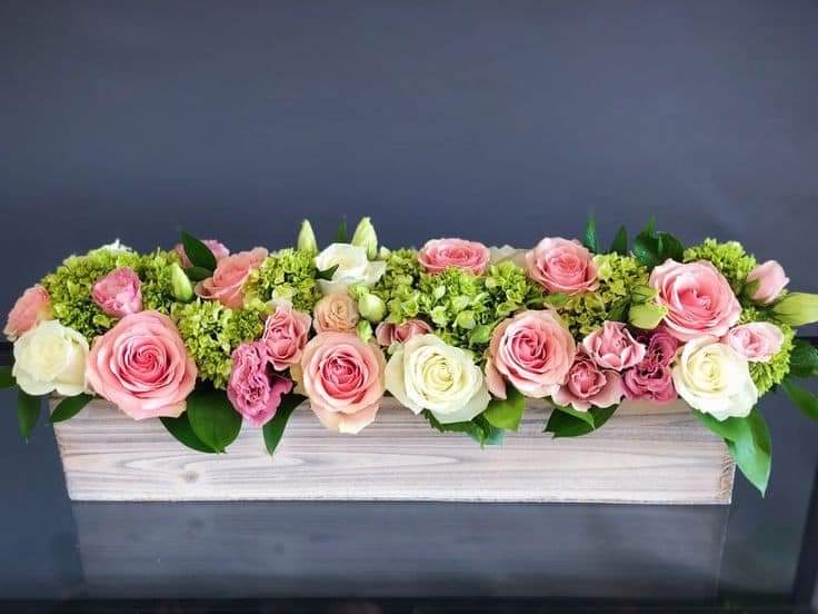 petite bois en bois fleurie avec couleur de votre choix