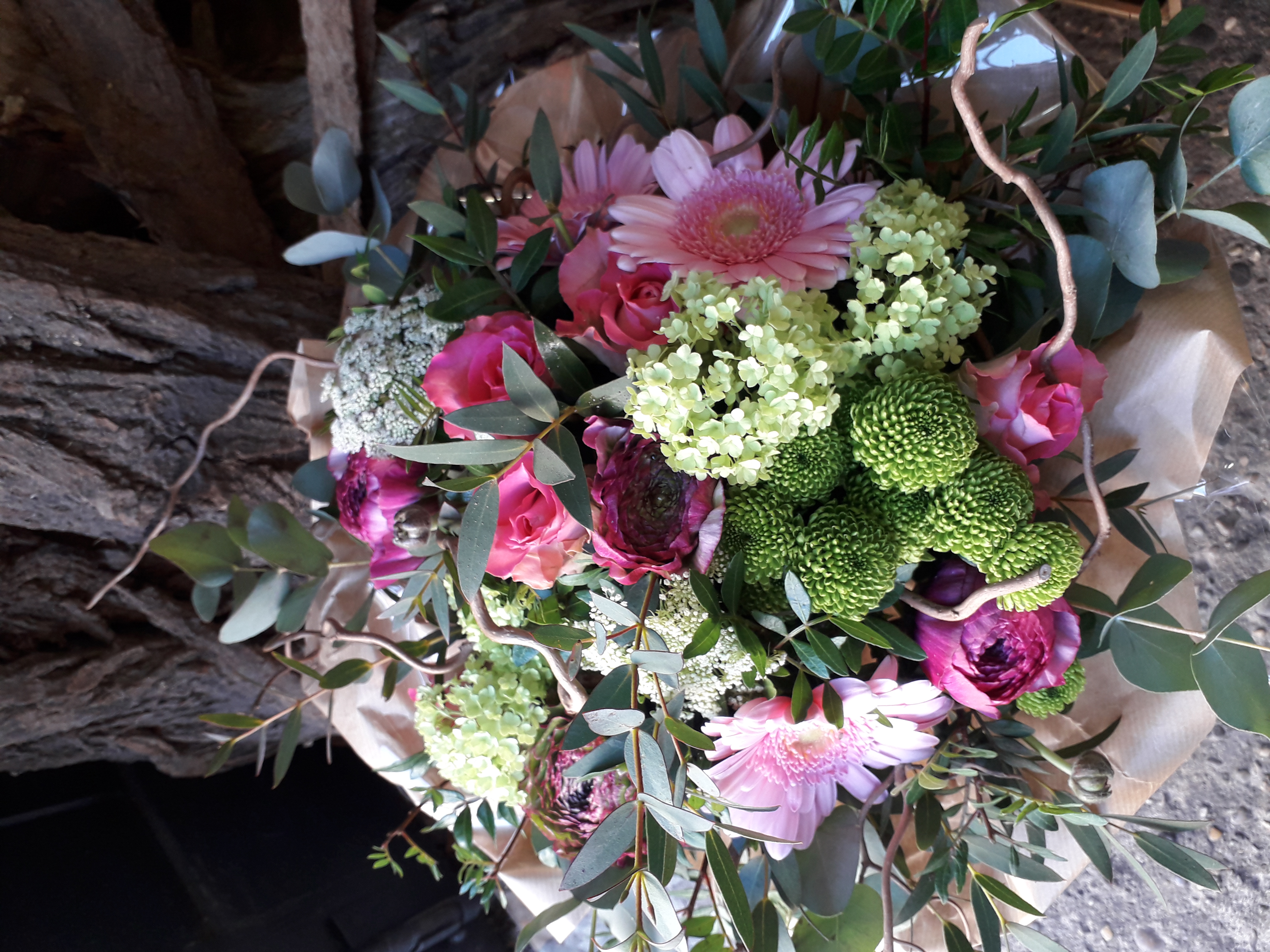 Bouquet rond pastel