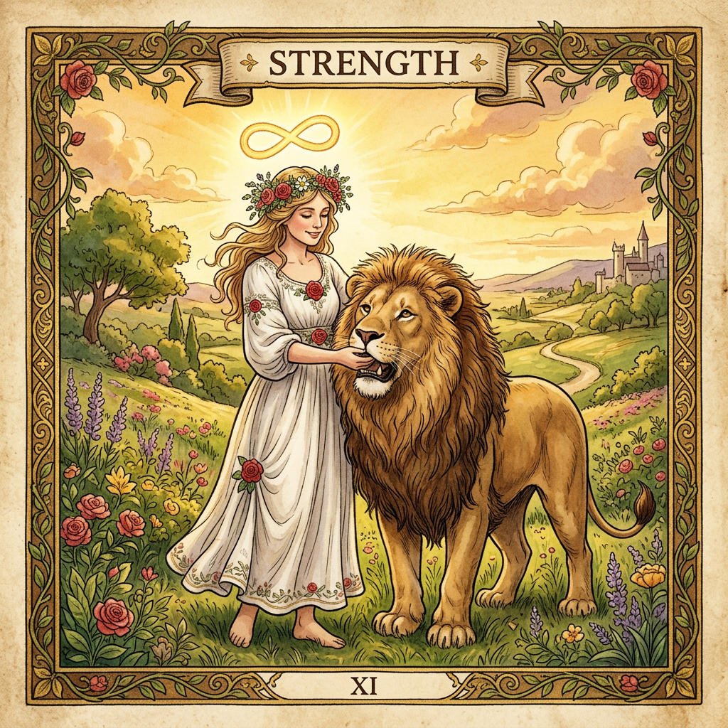 קלף הכוח (Strength) — משמעות ישר והפוך