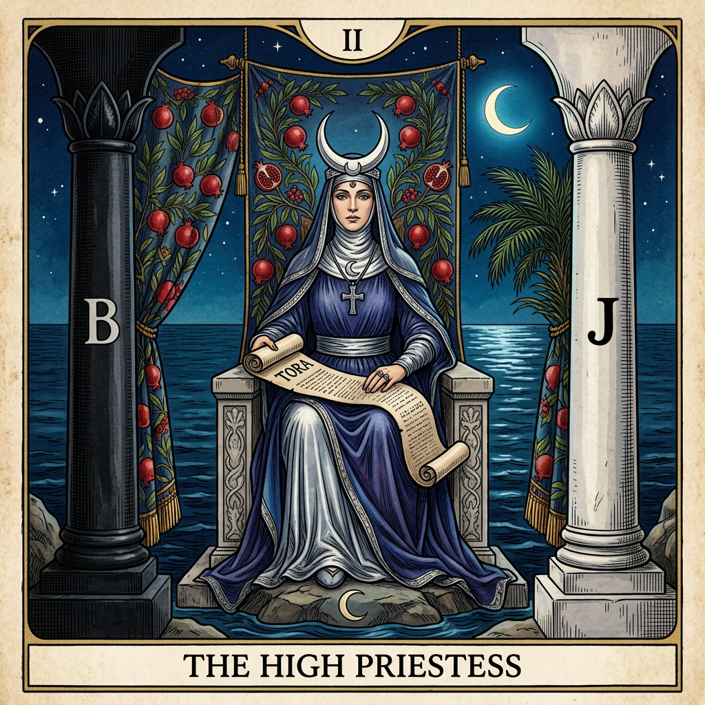 קלף הכוהנת הגדולה (The High Priestess) — משמעות ישר והפוך
