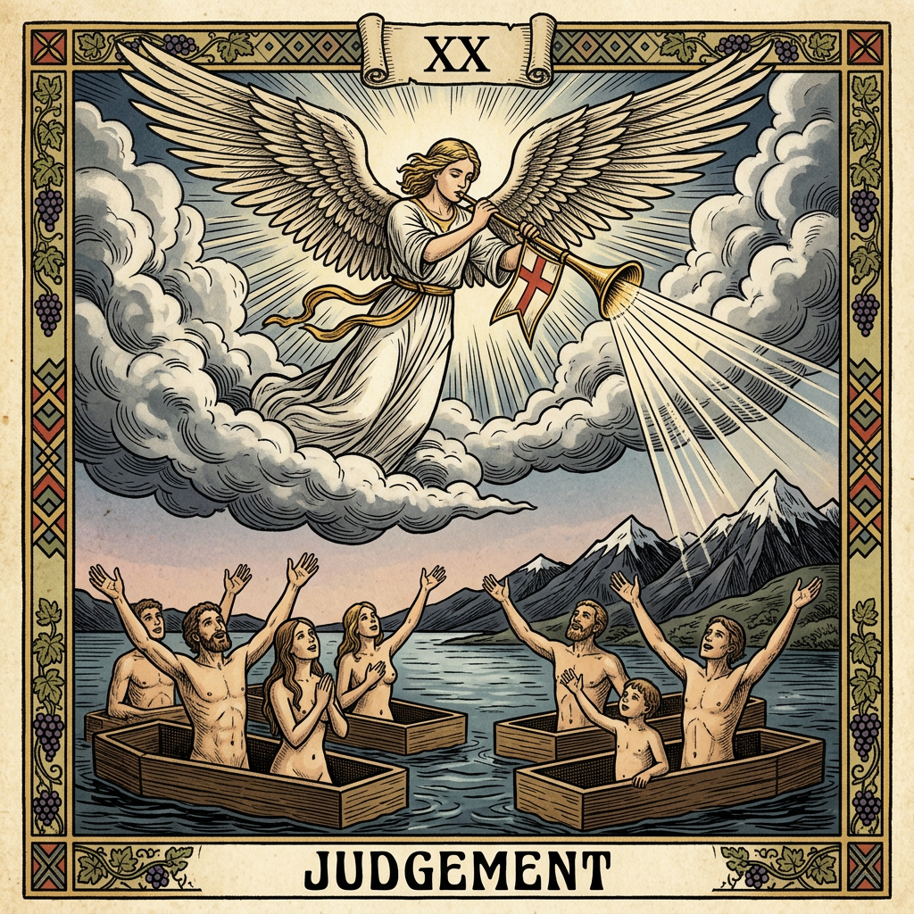 קלף יום הדין (Judgement) — משמעות ישר והפוך