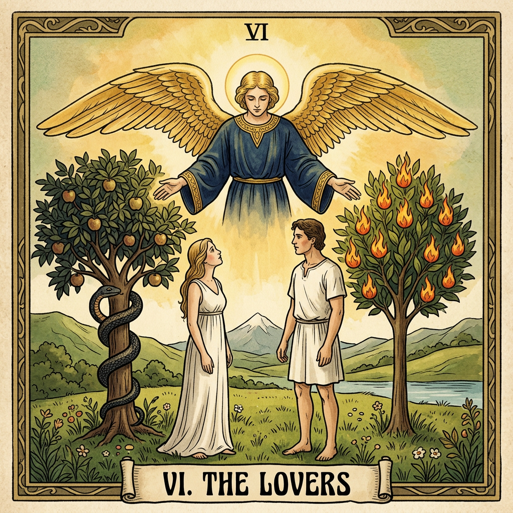 קלף האוהבים (The Lovers) — משמעות ישר והפוך