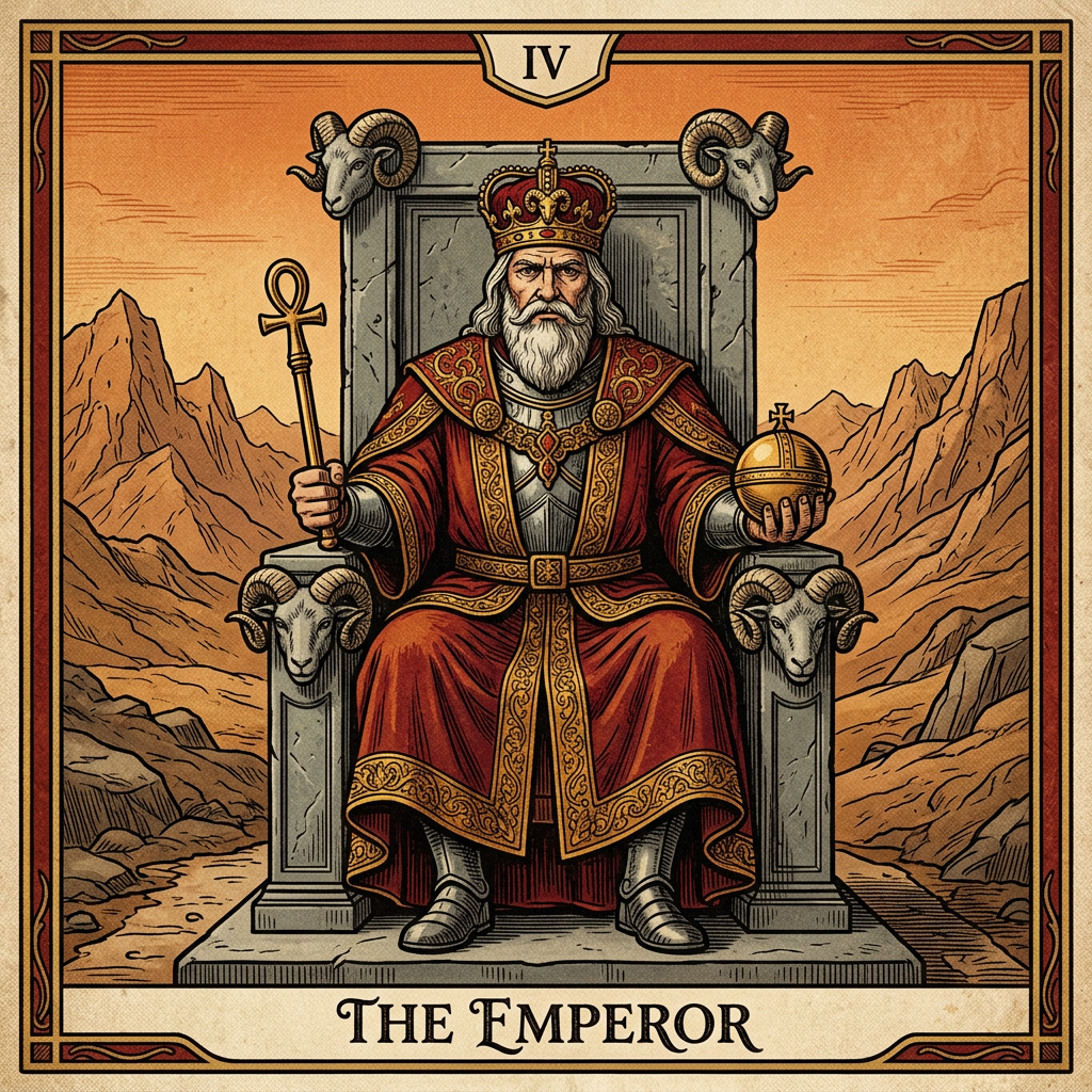קלף הקיסר (The Emperor) — משמעות ישר והפוך