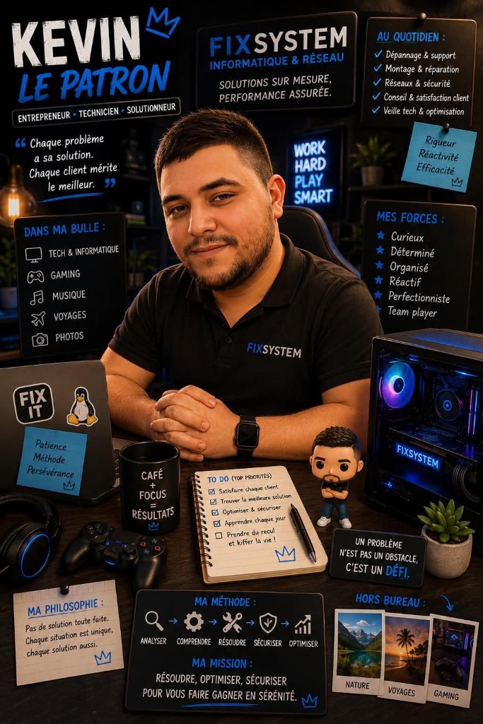 Kevin, fondateur de Fixsystem à Guebwiller