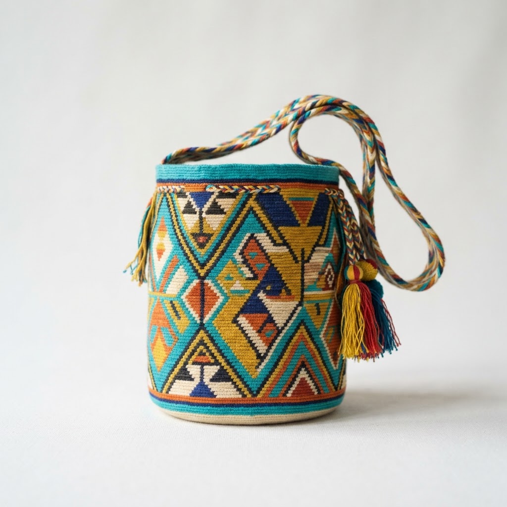 Mochila wayuu tejida a mano
