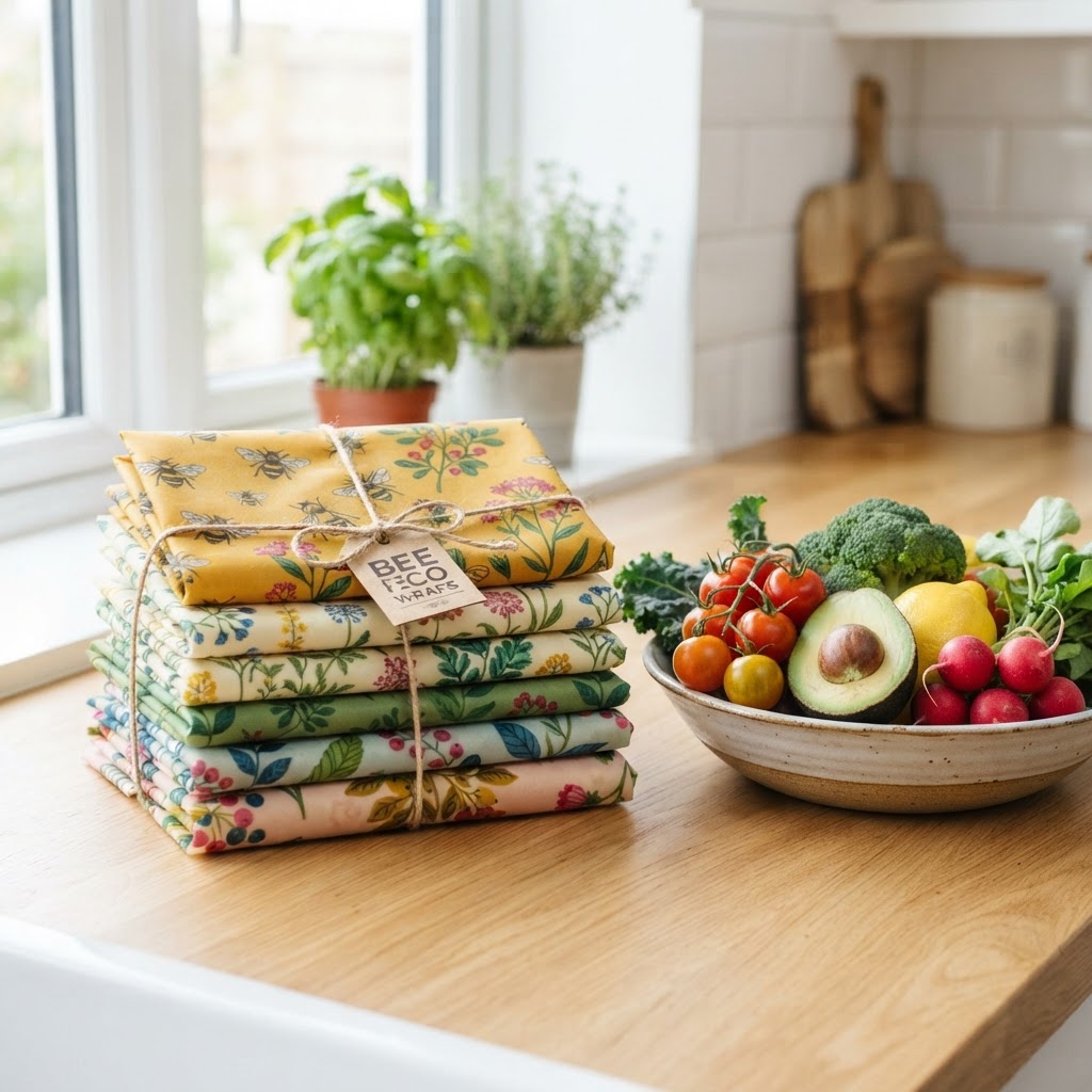 Reusable Beeswax Food Wraps (set of 6)