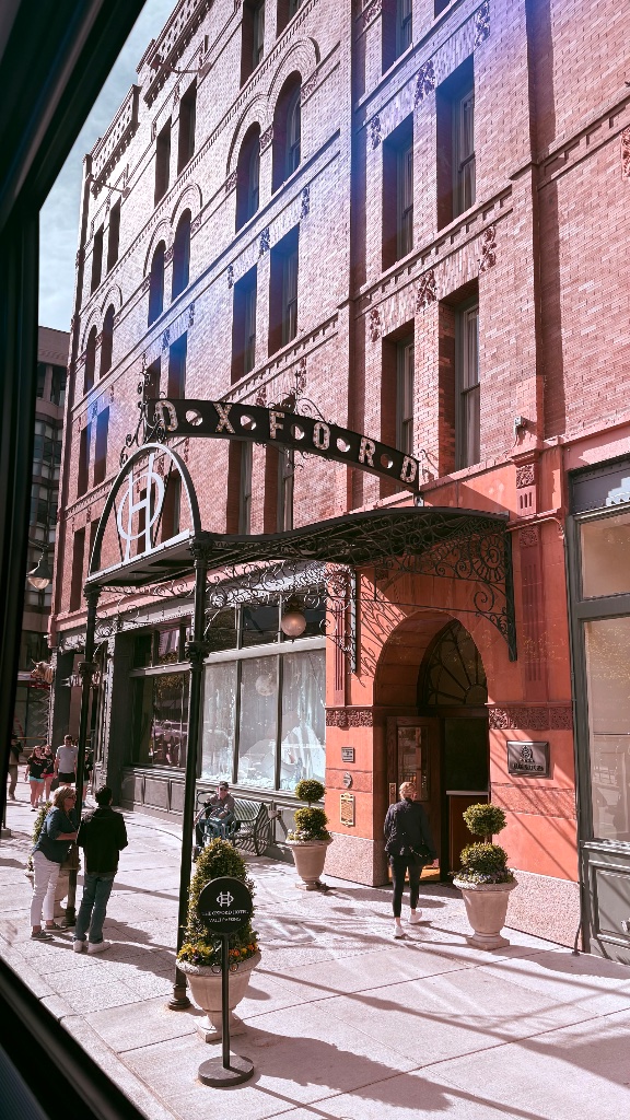The Oxford Hotel entrance in downtown Denver