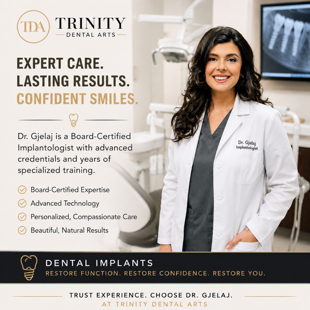Dr. Gjelaj — Board-Certified Implantologist: Expert Care, Lasting Results, Confident Smiles
