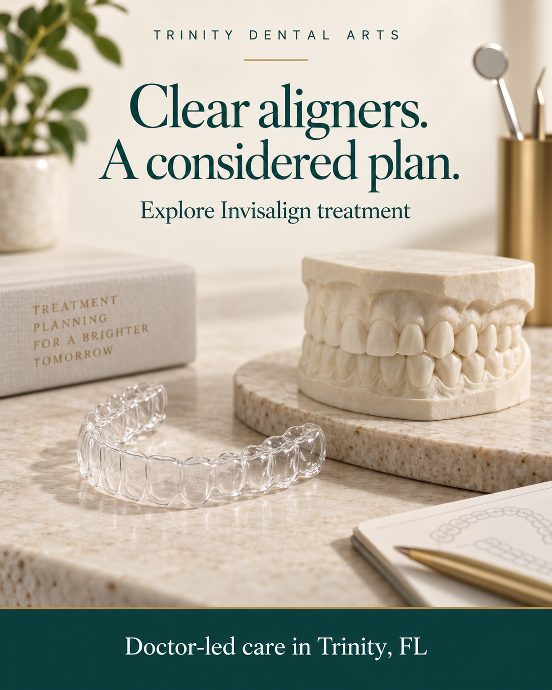Trinity Dental Arts clear-aligner planning artwork