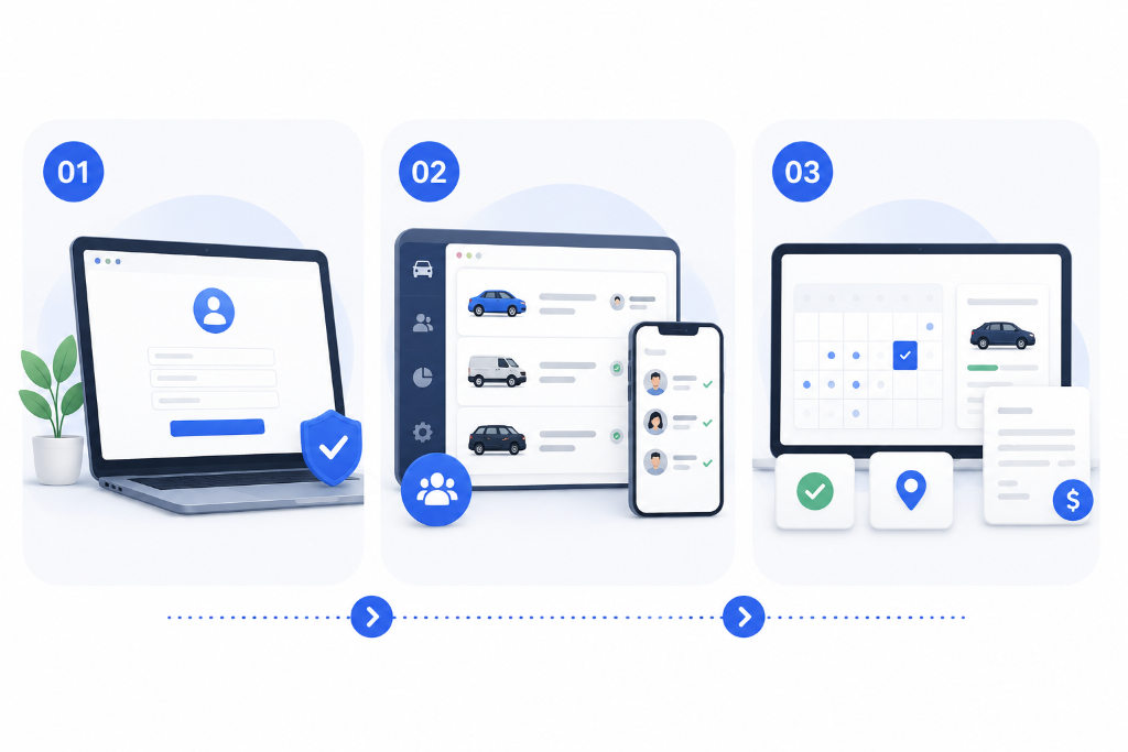 Get started in 3 steps
