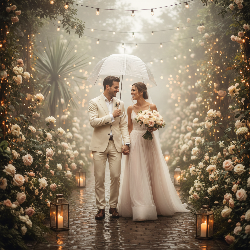 6 mitos sobre la lluvia en tu boda que debes olvidar