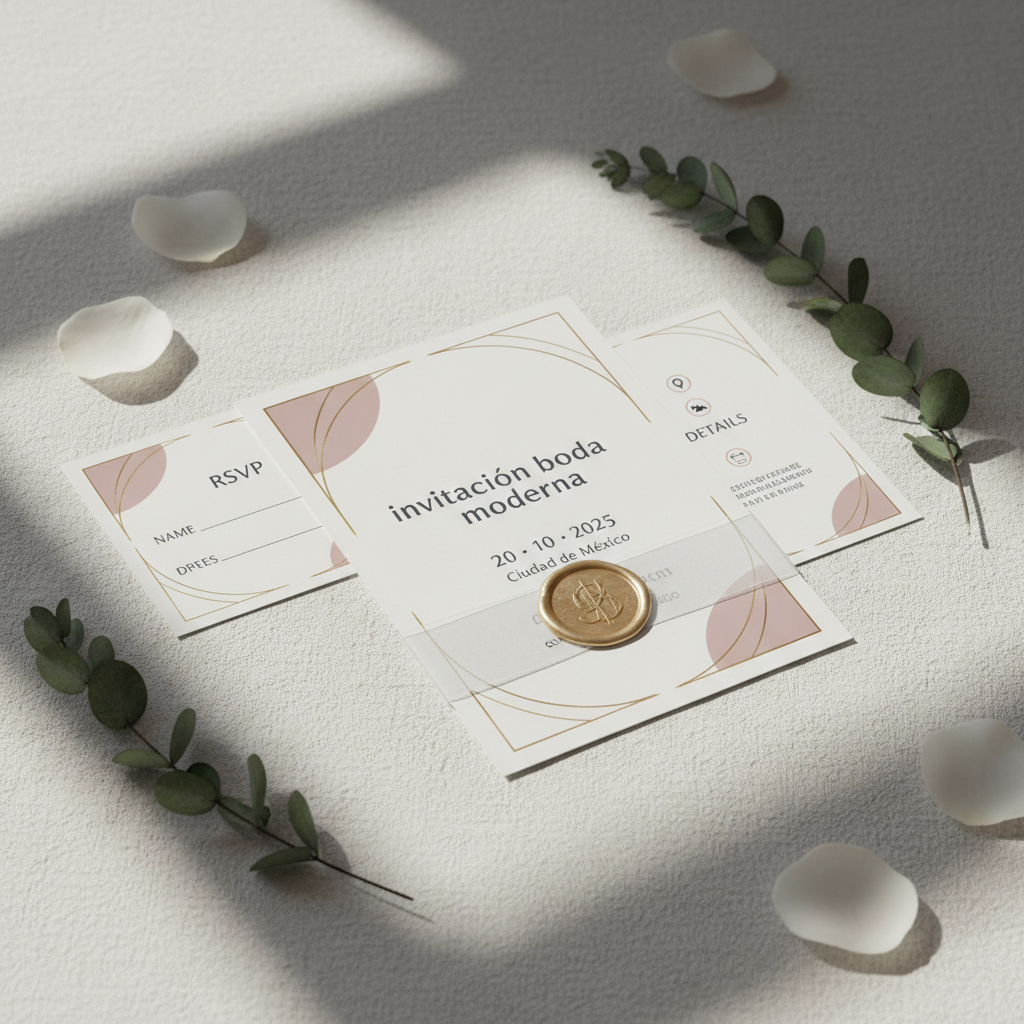 Invitaciones de boda modernas para parejas de hoy