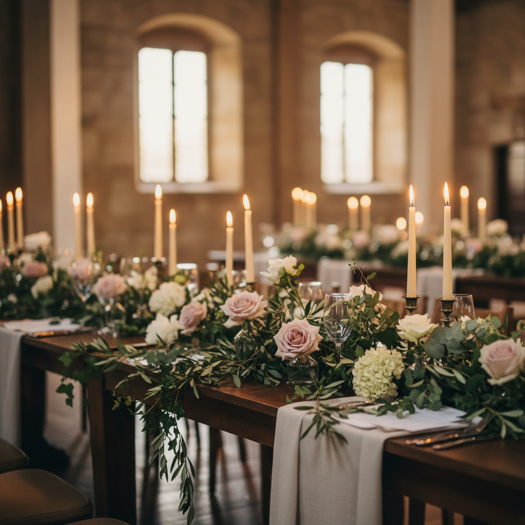 ¿Cómo combinar la decoración floral con menus de bodas originales?