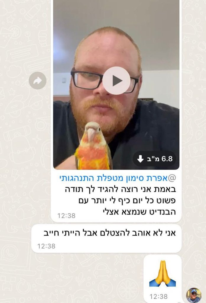 המלצת לקוח - תוכים