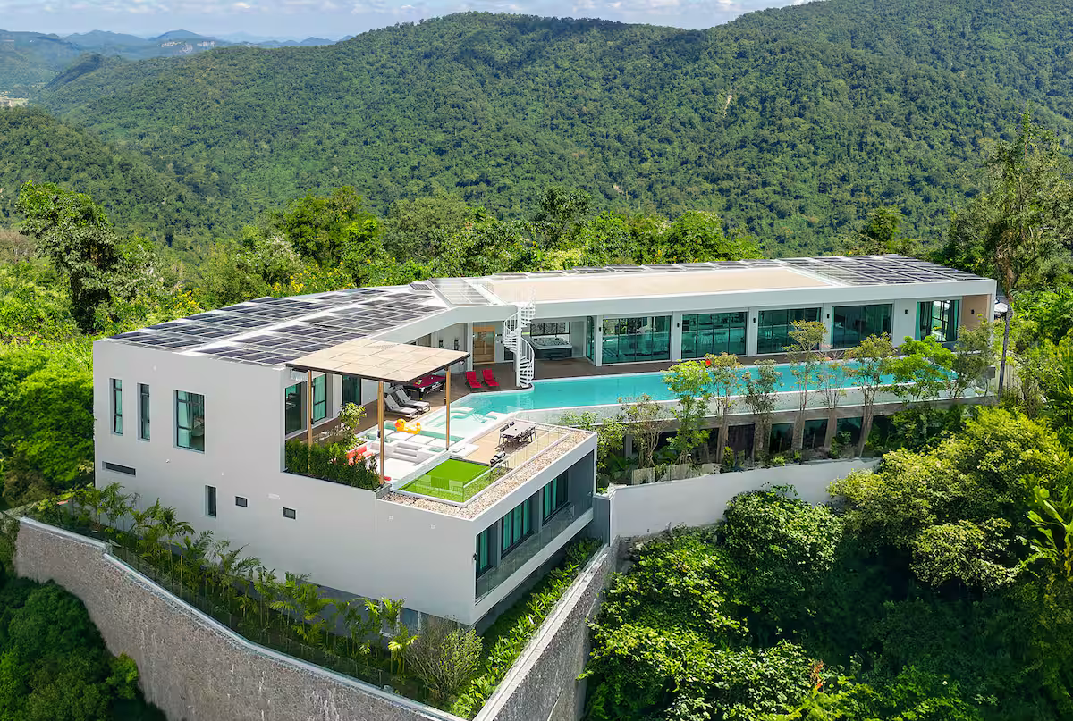 Elite Villa Patong on its hillside, showing the villa's levels