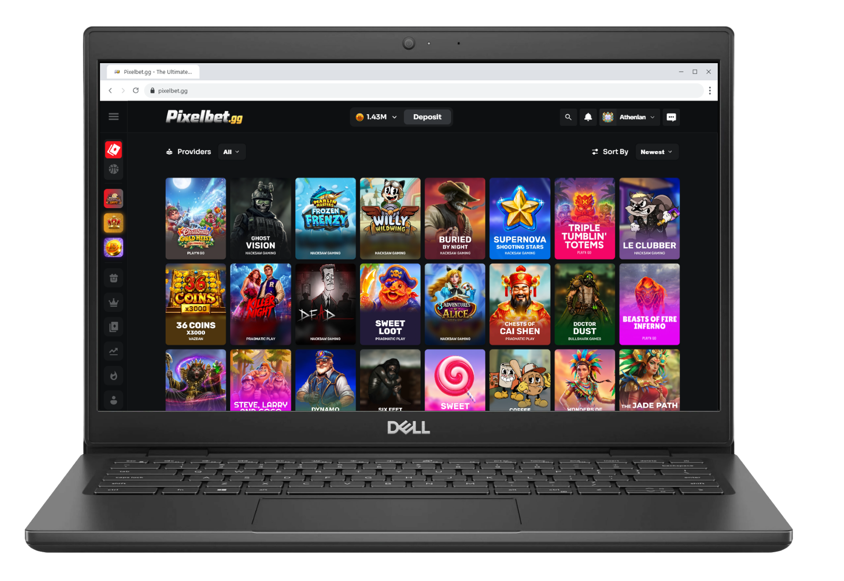 Slot lobby powered by the API