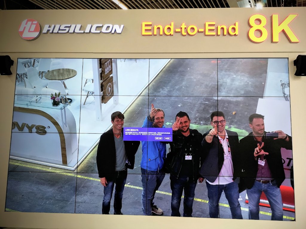 Video-Wall an der Messe