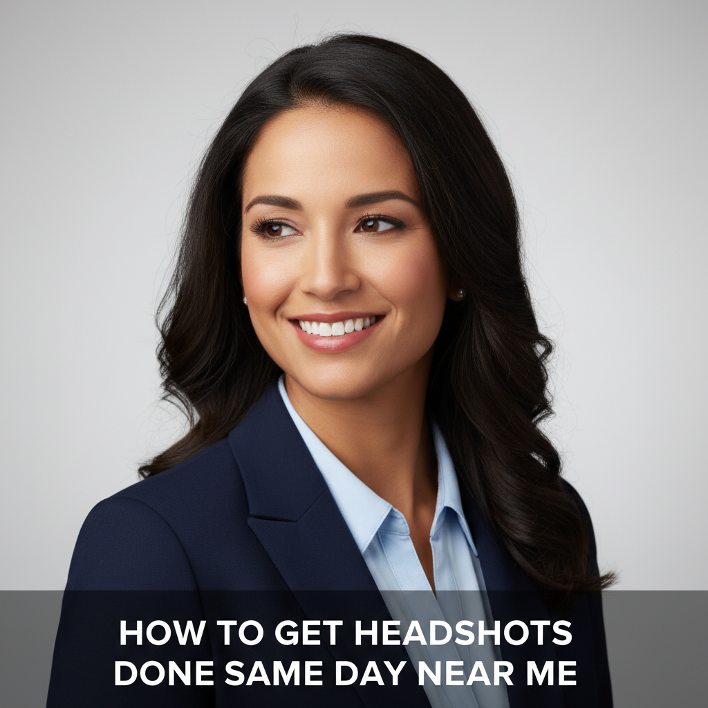 Person on laptop discovering how to get headshots done same day near me using an AI headshot generator at home desk